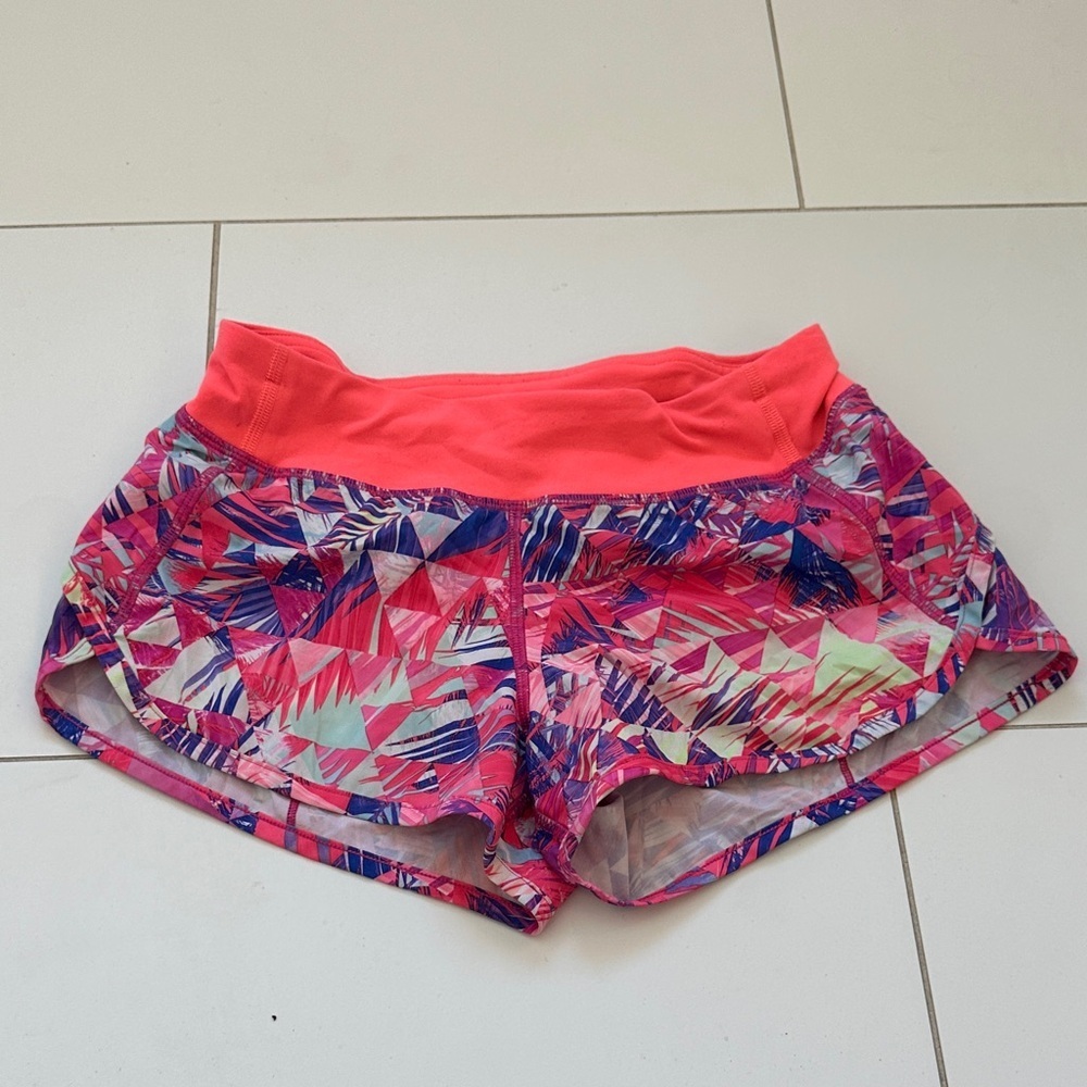Ivivva speedy Vibrant Pink Geometric girls Shorts 12